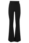 Elisabetta Franchi Black Crepe Palazzo Pants In Black