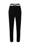 Elisabetta Franchi Knitted Tapered Trousers In Black