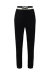 Elisabetta Franchi Knitted Tapered Trousers In Black