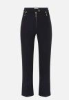 Elisabetta Franchi Tailored Black Trousers With Flared Leg In Black
