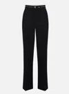 Elisabetta Franchi Trousers Straight Leg Pockets Belt Loops In Black