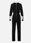 Elisabetta Franchi Suit With Shiny Bands In Black