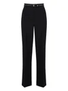 Elisabetta Franchi Trousers Straight Leg Pockets Belt Loops In Black