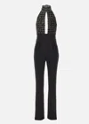 Elisabetta Franchi Jumpsuit With Paillettes In Black