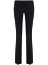 Elisabetta Franchi Flared Trousers With Button Detail And Ribbed Texture In Black