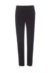 Elisabetta Franchi Tailored Trousers With Gold Zipper Accents In Black