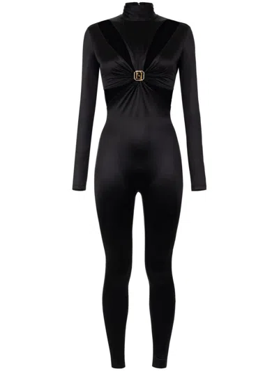 Elisabetta Franchi Cut-out Jumpsuit In Black