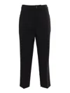 Elisabetta Franchi Cropped Tailored Pants In Black