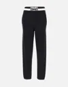 Elisabetta Franchi Knitted Tapered Trousers In Black-butter