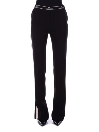 Elisabetta Franchi Trousers Black In Nero Neri E Grigi
