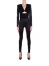 Elisabetta Franchi Trousers Black In Nero Neri E Grigi