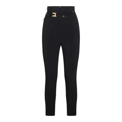 Elisabetta Franchi Hardware-detail Trousers In Black