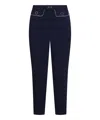 Elisabetta Franchi Tailored Trousers With Button Detailing And Contrast Piping In Blue