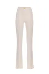 Elisabetta Franchi Butter Flared Trouser With Logo In Blue