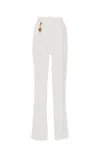 Elisabetta Franchi High-waisted Trousers Wide-leg Design Front Pleats In Blue