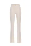Elisabetta Franchi Butter Flared Trouser With Logo In Blue