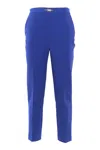 Elisabetta Franchi Pantalone Dritto Blu In Blue