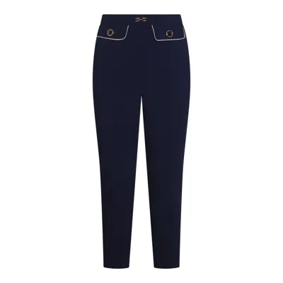 Elisabetta Franchi Trousers Blue And Green