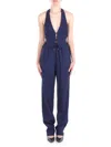 Elisabetta Franchi Trousers Blue In Blu Blu E Verdi
