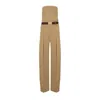 Elisabetta Franchi Belted Jumpsuit In Brown