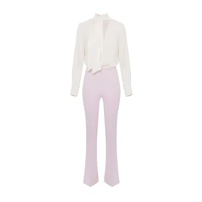 Elisabetta Franchi Trousers In Burro Quarzo