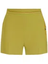 Elisabetta Franchi Stylish Shorts With Chain Detail And Pockets In Green