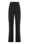 Elisabetta Franchi Trousers In Crepe With Jewelry Accessory In Black