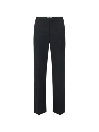 Elisabetta Franchi Trousers In Gabardine Fabric In Black