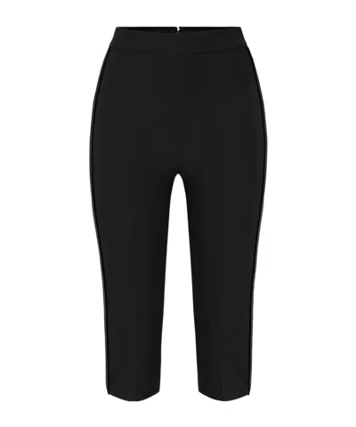 Elisabetta Franchi Crop Trousers In Black