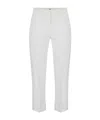 Elisabetta Franchi Trousers In Lightweight Crepe Fabric With Tuxedo Details In White