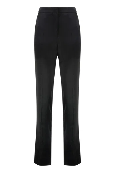 ELISABETTA FRANCHI ELISABETTA FRANCHI TROUSERS IN SATIN WITH POCKETS