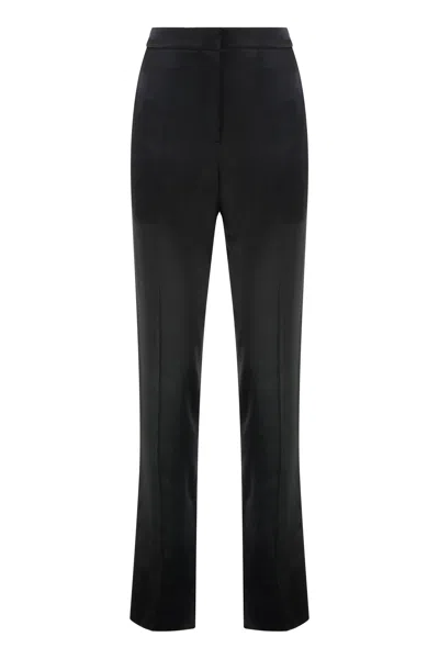 ELISABETTA FRANCHI ELISABETTA FRANCHI TROUSERS IN SATIN WITH POCKETS