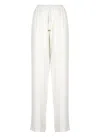 Elisabetta Franchi Crepe Pants In Ivory