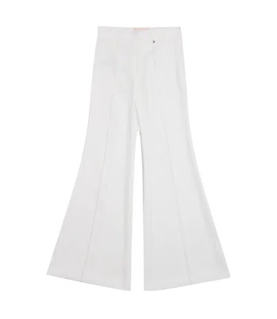 Elisabetta Franchi Trousers Ivory In White