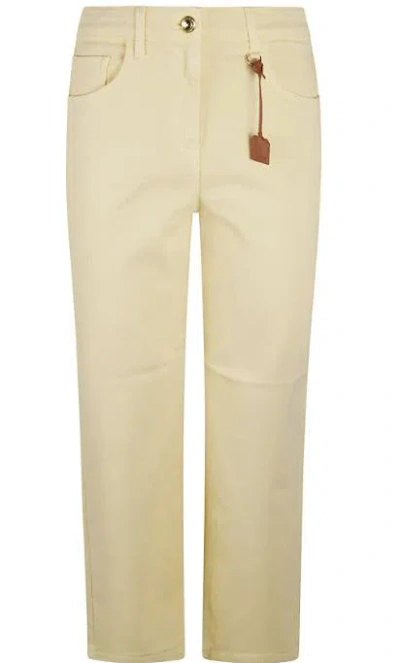 Elisabetta Franchi Trousers In Lemonade