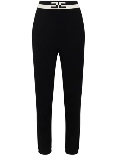 Elisabetta Franchi Knitted Tapered Trousers In Multicolor