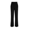 Elisabetta Franchi Stretch Crepe Palazzo Trousers In Nero
