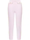 Elisabetta Franchi Pantalone In Crepe Trousers In Pink