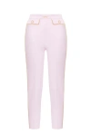 Elisabetta Franchi Pantalone In Crepe Trousers In Quarzo/giallo