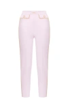 Elisabetta Franchi Pantalone In Crepe Trousers In Quarzo/giallo