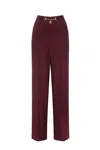 Elisabetta Franchi Red Wide-leg Trousers With High Waist In Red