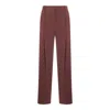 Elisabetta Franchi Trousers With Front Pleats And Belt Loops In Red