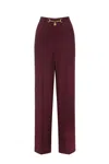 Elisabetta Franchi Red Wide-leg Trousers With High Waist In Red