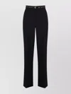 Elisabetta Franchi Trousers Straight Leg Pockets Belt Loops In Black