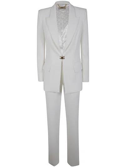 Elisabetta Franchi Trousers Tailleur In White