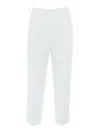 Elisabetta Franchi Cropped White Trousers In White