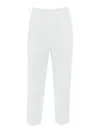 Elisabetta Franchi Cropped White Trousers In White