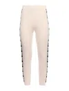 Elisabetta Franchi Trousers With Elastic Waistband And Ribbed Cuffs In White