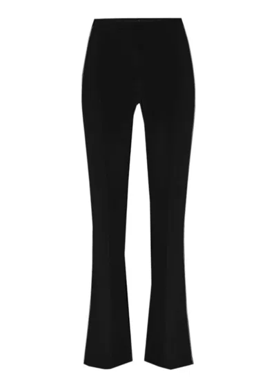 Elisabetta Franchi Trousers With Contrast Piping In Black