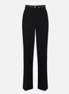 Elisabetta Franchi Trousers Straight Leg Pockets Belt Loops In Black